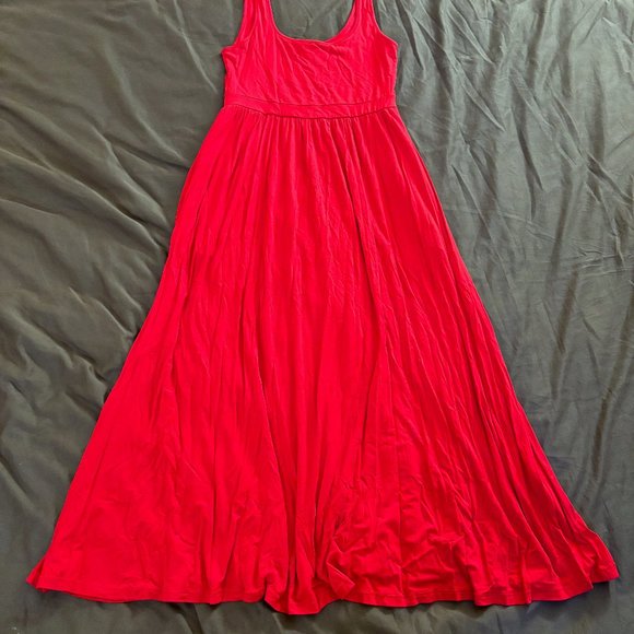 WILFRED FREE Aritzia summer sleeveless maxi red dress S Small - Picture 2 of 4